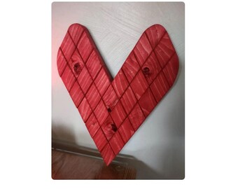 Give a Gift of Your Heart; Wood Heart Wall Art, Wooden Artwork
