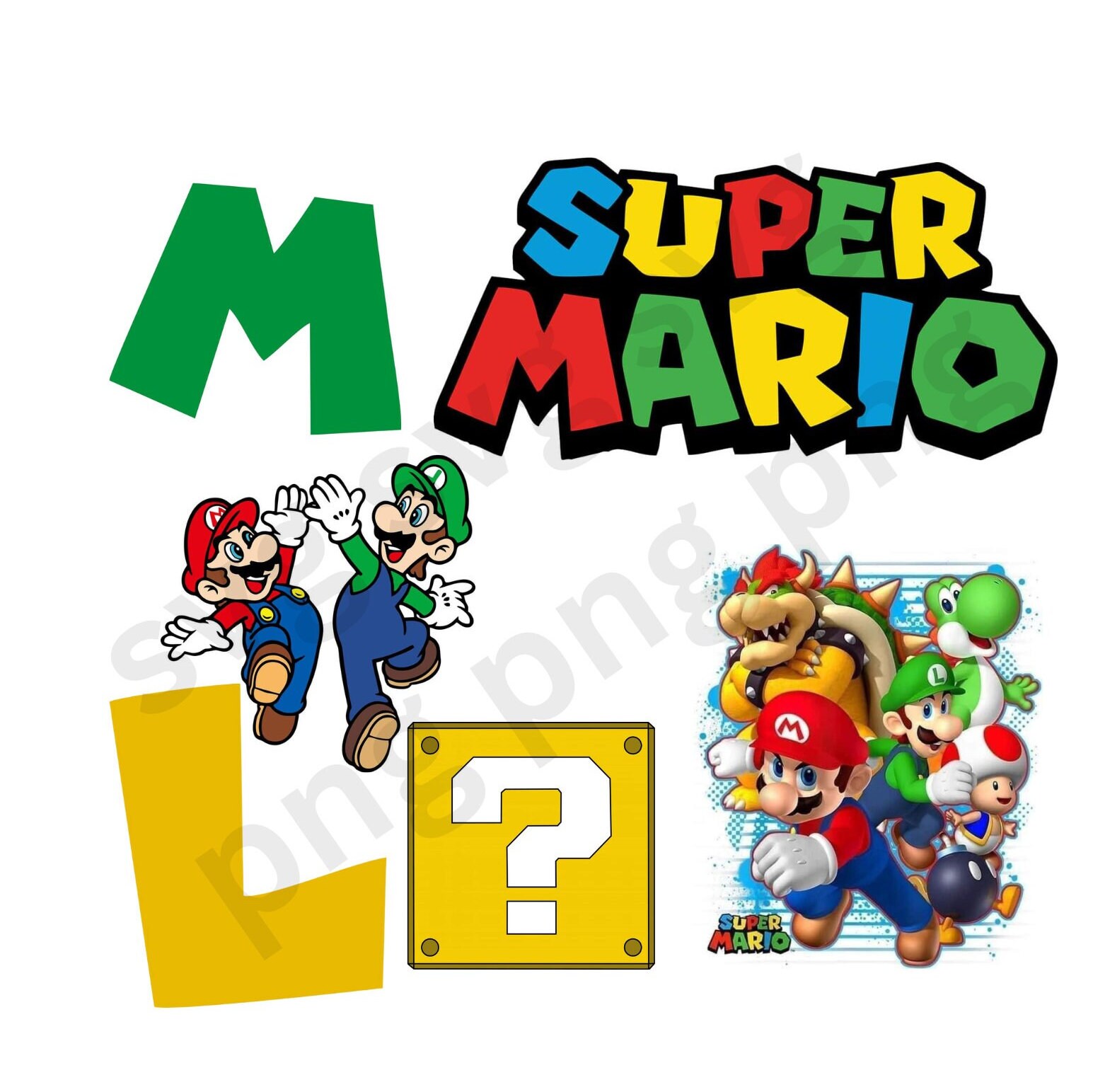 Super Mario SVG Bundle for Cricut and Sublimation Mario - Etsy