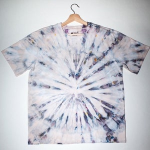 M-1 Carthartt T-shirt Relaxed Fit. Avocado Dye plus Raven Ice Tie Dye. Size L