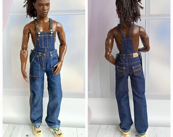 Ken doll overalls, Realistic clothes for ken doll, ken doll jeans,  ken doll fashion clothes
