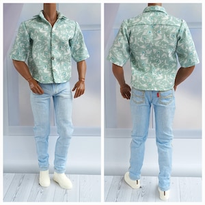 Outfit for Adonis doll, Summer shirt for Adonis doll, jeans for Adonis doll, Realistic jeans for male doll