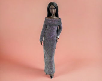 Tall barbie doll dress, Realistic clothes for Barbie doll,  NuFace doll luxury dress