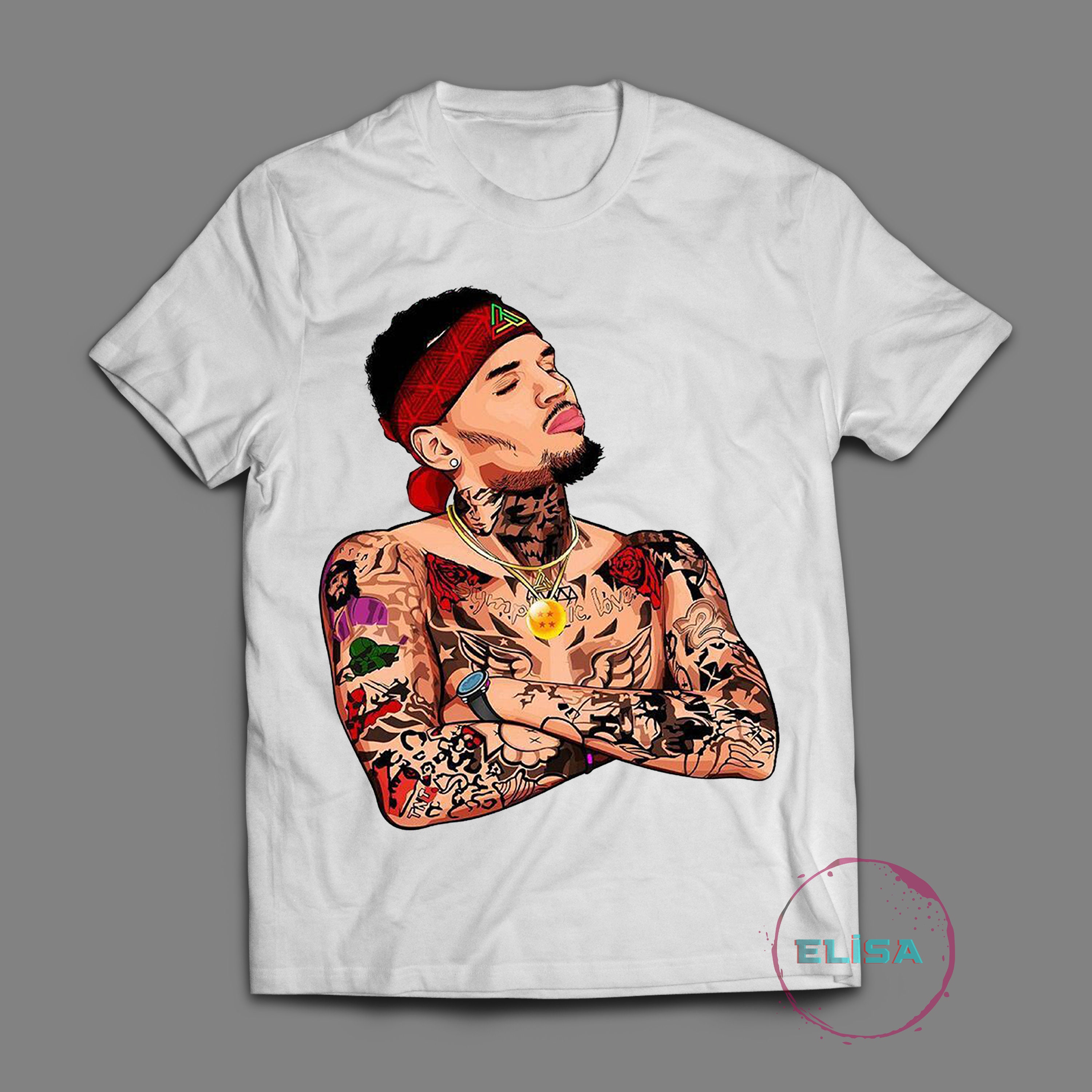 Discover Custom Chris Brown Breezy Fan Art Unisex Streetwear Tshirt/Chris Brown Poster Art Shirt