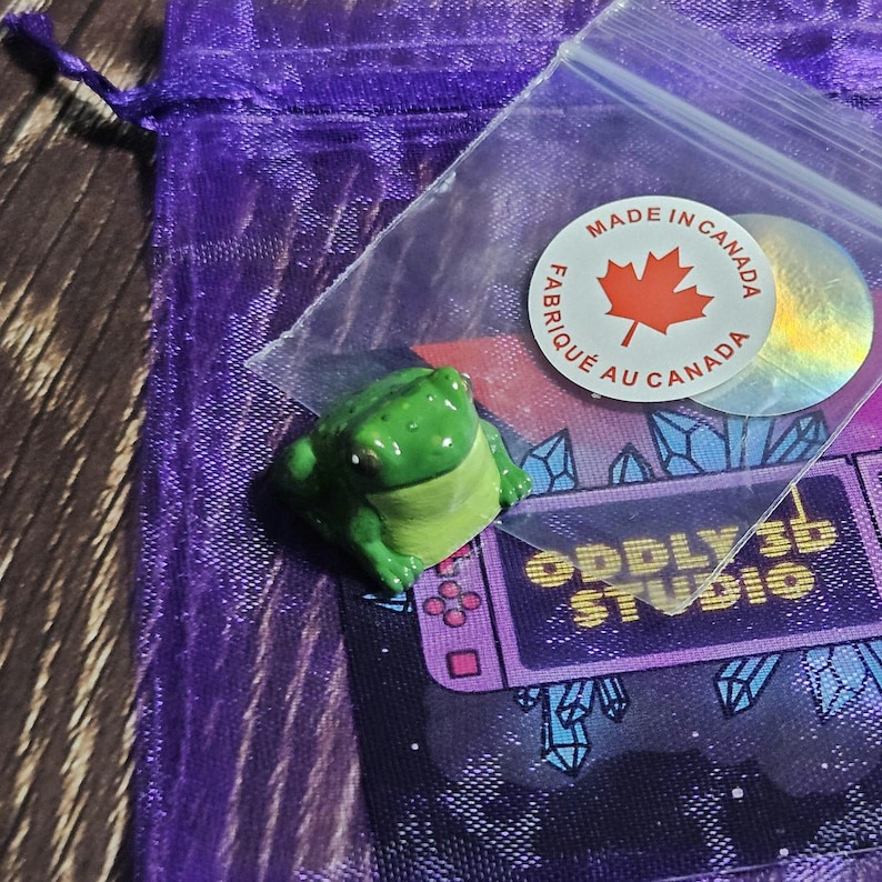 Tecla Green Frog - Tecla artesanal pintada a mano para Cherry MX imagen 5