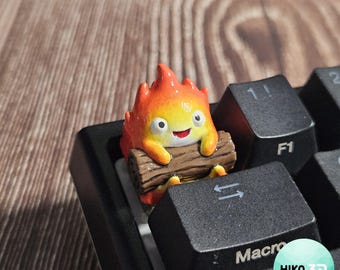 Howl's Moving Castle Calcifer-Tastenkappe – Handbemalte Tastenkappe für Cherry MX