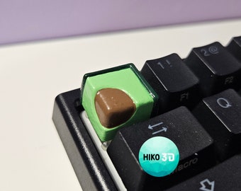 Avocado Keycap | Hiko3D Keycaps | MX Cherry (+), Food, Keyboard Décor, Handpainted