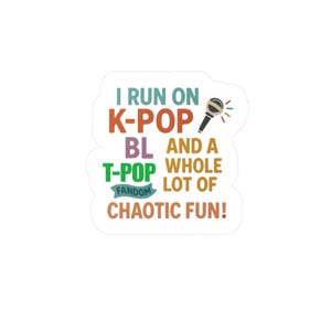 Adesivos divertidos e caóticos de K-Pop, adesivos de vinil para fãs, arte decorativa de parede, laptop, garrafa de água, perfeitos para presentes