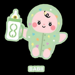 BABII Adorable cadeau en vinyle Kawaii pour les amateurs de BL, stickers pour ordinateur portable, accessoires de scrapbooking,