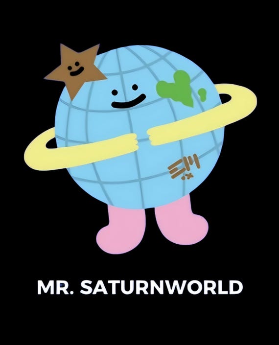 Mr. Saturnword Adorable Kawaii Vinyl Gift for BL Lover , Laptop