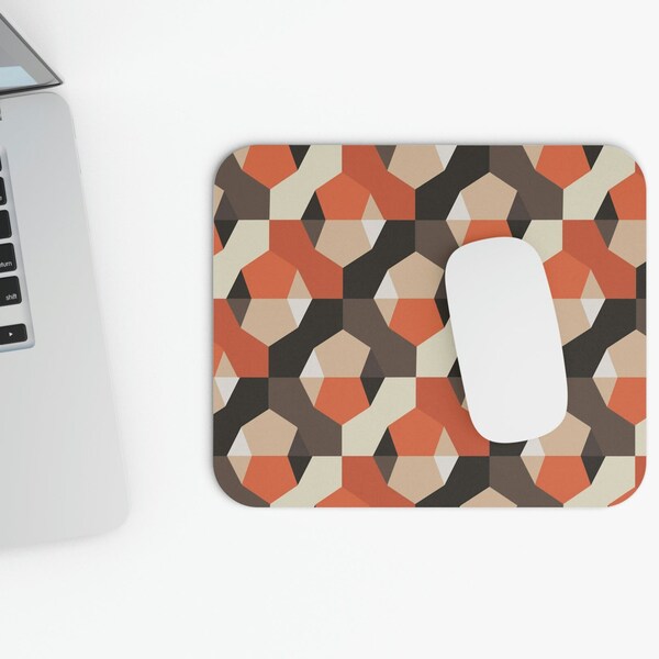 Geometric Mouse Pad, Mid Century Modern Mouse Pad, Cute Workspace, Trendy Workspace, Gaming Desk Mat, Minimal Desk Mat, Extended Mouse Pad