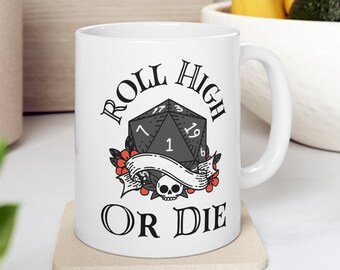 Dungeons And Dragons Gift For Dungeon Master Funny DND Mug Vintage Retro Dice D20 Tabletop Gaming RPG Critical Thinking Nerdy Gift For Gamer