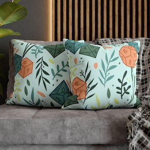 DND Pillow Case, DnD Pillow, DnD Home Decor, Dungeons and Dragons Gift, Dungeon Master Gift, D20 Vintage Retro Dice, Nerdy Gift, Gamer Gift