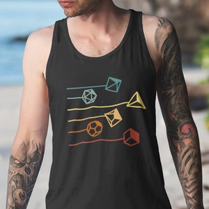 DND Tank Top Dungeon Master DND Shirt Gift For Him RPG Tabletop Gaming Accessories Dungeon Master Gift D20 Dice Shirt