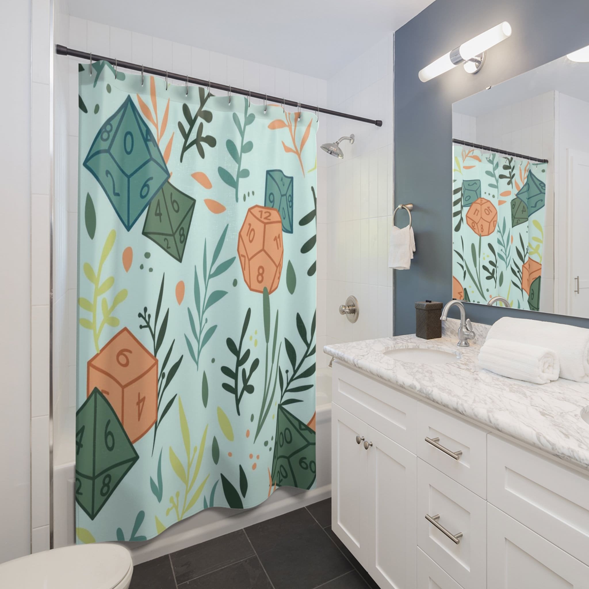 DND Shower Curtain Dnd Curtain Dnd Bathroom Decoration Etsy