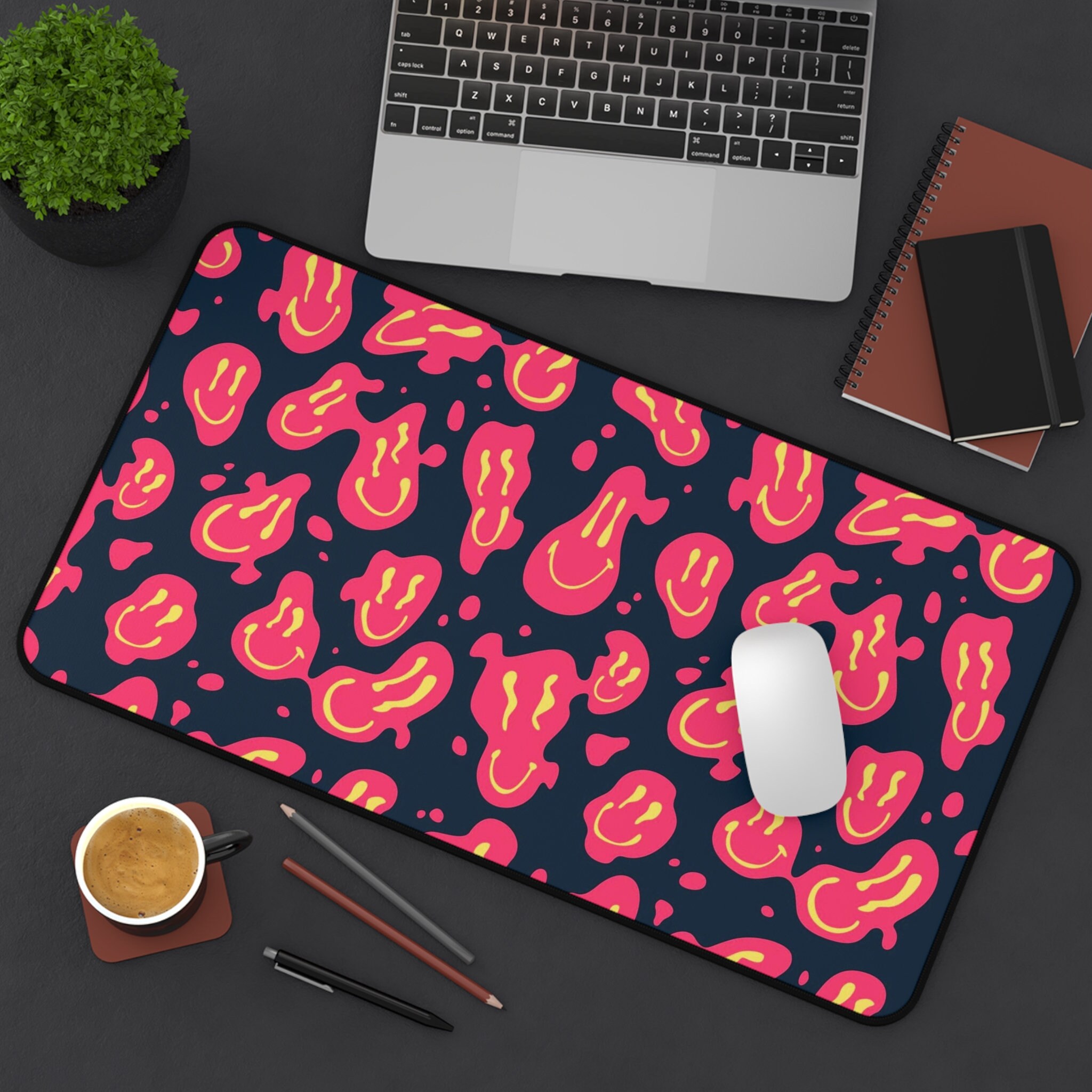 Drippy Smile Face Desk Mat Y2K Aesthetic Desk Accessories - Etsy Australia