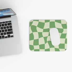 Tapis de souris à carreaux verts, tapis de souris à motif, tapis de souris de bureau, tapis de souris rectangle, cadeau de bureau