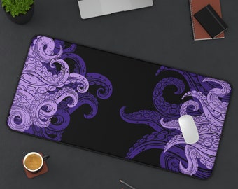 Tentacle Desk Mat, Octopus Desk Mat, Squid Desk Mat, Japanse kunst, Kawaii Desk Mat, Pastel Goth, Gaming Desk Mat, Ocean Mouse Pad, Kraken