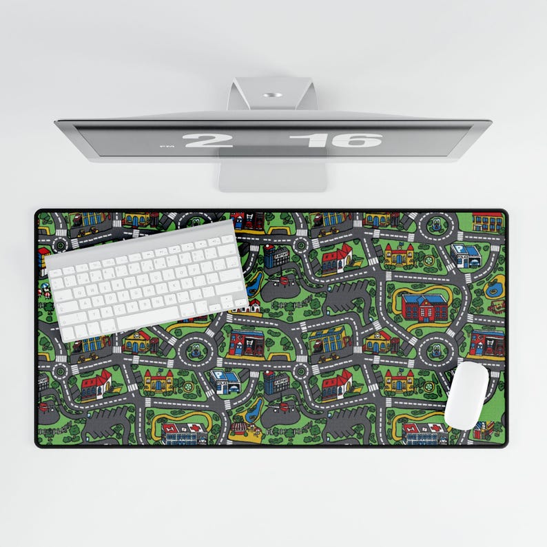 City Teppich Schreibtischmatte Nostalgie Mousepad 90er 2000er Nostalgie Geschenk 90er Mousepad Gaming Mousepad Tastatur Matte Retro Vintage Büro Deko Bild 3