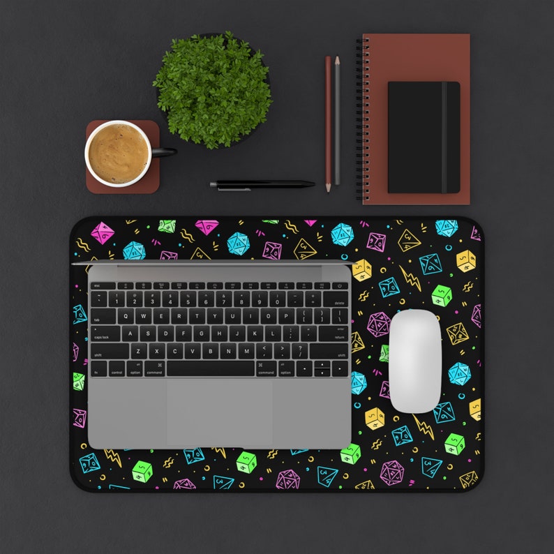 DND Desk Mat, DND Mouse Pad, D20 Dice, Gaming Desk Mat, Fantasy Gaming ...