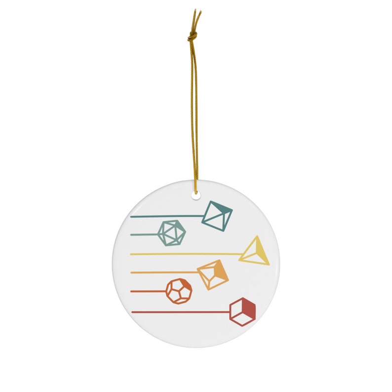 DND Ornament Ceramic Ornament D20 Dice Ornament Gift for Etsy