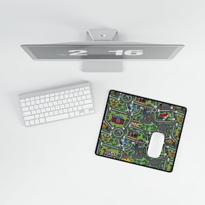 City Teppich Schreibtischmatte Nostalgie Mousepad 90er 2000er Nostalgie Geschenk 90er Mousepad Gaming Mousepad Tastatur Matte Retro Vintage Büro Deko Bild 9