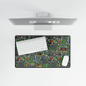 City Teppich Schreibtischmatte Nostalgie Mousepad 90er 2000er Nostalgie Geschenk 90er Mousepad Gaming Mousepad Tastatur Matte Retro Vintage Büro Deko Bild 6