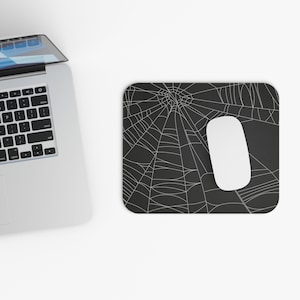Spider Web Mouse Pad Regalo para Goth Spooky Mouse Pad Gaming Mouse Pad Halloween Lindo regalo de decoración de oficina para compañero de trabajo Decoración gótica