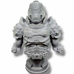 Doom Guy (Dark Ages) 3D-Printed Bust |  Medieval Sci-Fi Collectible