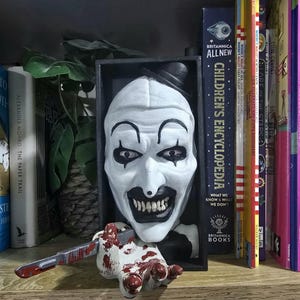 Art the Clown 3D Printed Book Nook | Horror Display | Shelf or Wall-Mount Decor