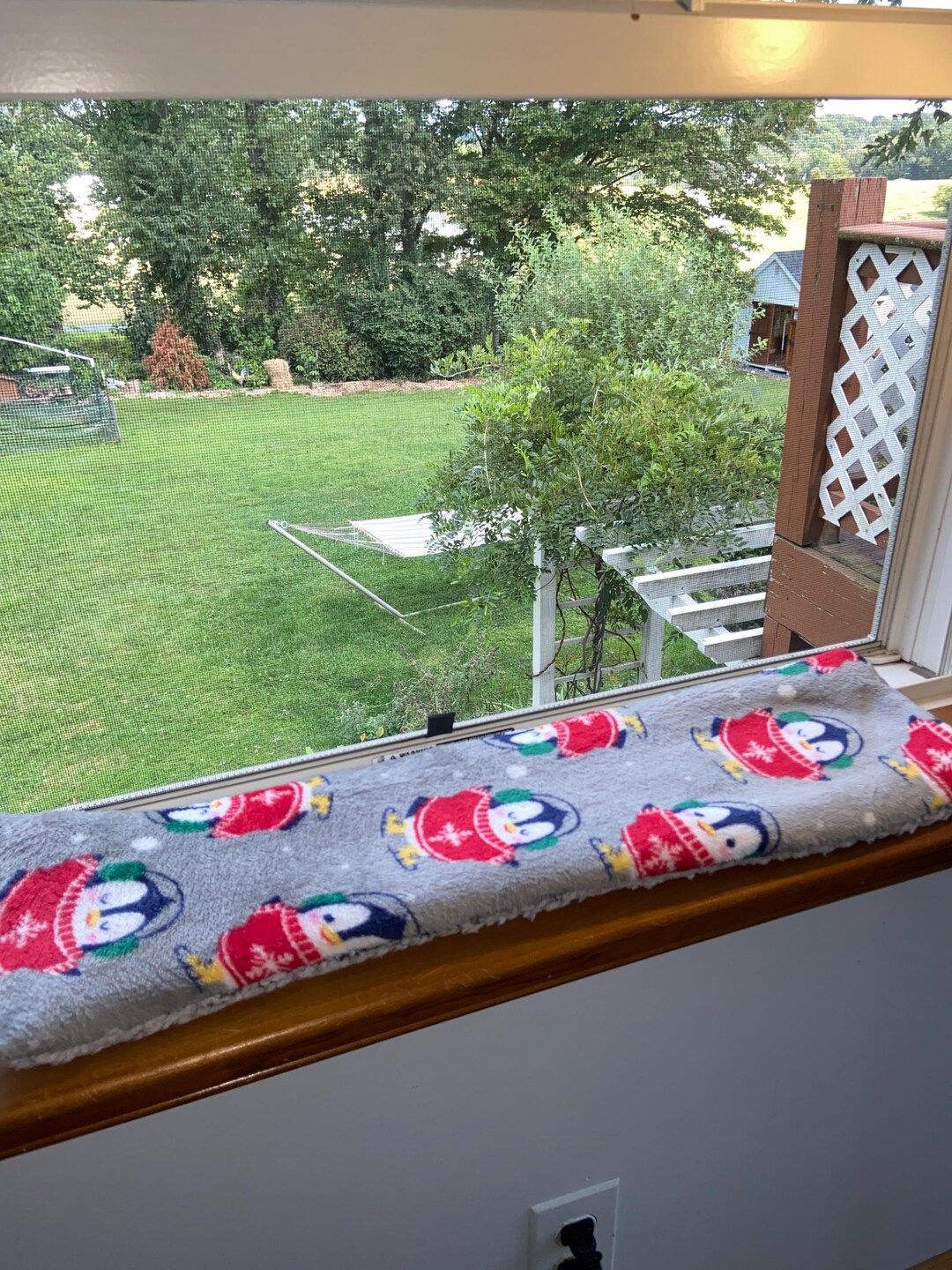Penguin Print Cat Window Pad: Sherpa Pet Sill Cushion (6 Inch) - Etsy