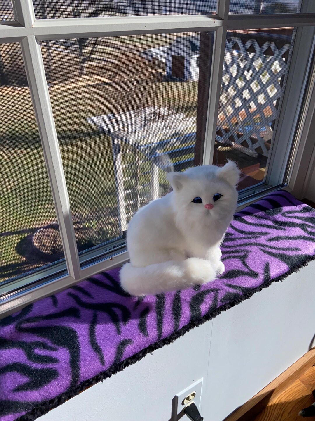 Reversible Cat Window Pad: Sherpa & Fleece Sill Cushion (6 Inch) - Etsy