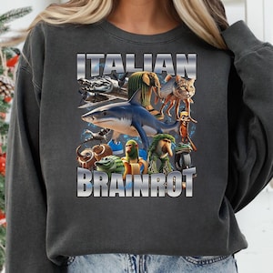 Italian Brainrot Digital Png, Shark Sneaker Dank Memes Png , Brainrot Unisex Png , Unhinged Clothes, Vintage Funny Png