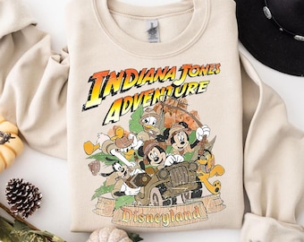Retro Indiana Jones Adventure PNG, The Temple Of the Forbidden Eye, Mouse and Friend Animal Kingdom Family Matching PNG