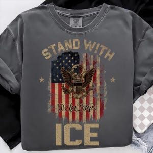 Design Stand With Ice Png,  Deportation Png, Raids Png, USA Flag, Patriotic American, I Stand With ICE, Enforcement, Trump Png, Pro America