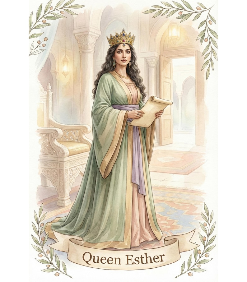 Women of the Old Testament Art Set, Biblical Women Watercolor Prints ...