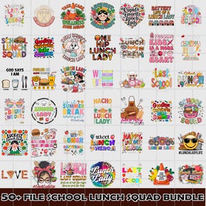 50+ File School Lunch Squad Bundle Png, Cafeteria Squad Workers Png, Funny Cafeteria Workers Png,Teacher Life Png,Cafeteria Lunch Lady files
