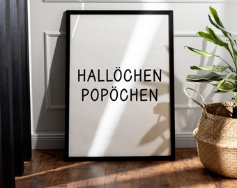 Poster A1 A2 A3 A4 Toilet Bathroom Poster | Guest toilet loo | Funny Funny Humor | Minimalist | black white | Hello, poppies