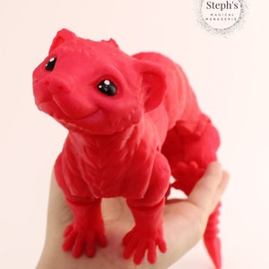 3D Printed Ferret Toy | Ferret | Flexible Ferret | Hand-Painted | Made-To-Order | Articulated Fidget Toy |  MatMireMakes