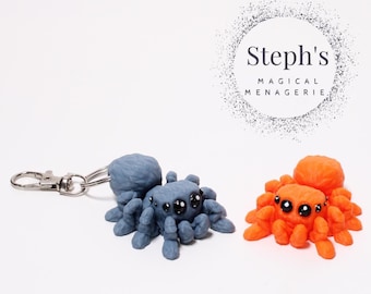 Spider Keychain |  Arachnid Pocket Buddy | Hand-Painted | Made-To-Order | Articulated Fidget Toy | Authorized MatMire Makes Vendor