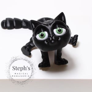 Kitty Cat | Kitten Figurine | Hand-Painted | Made-To-Order | Articulated Fidget Toy | Authorized Flexi Factory Vendor