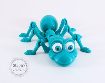 3D Printed Ant | Large Ant | Ant with Attitude | Hand-Painted | Made-To-Order | Articulated Fidget Toy | Flexi Factory