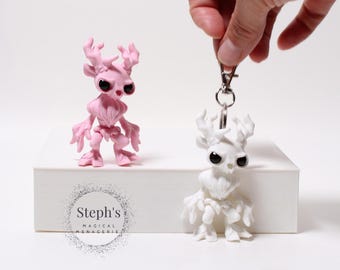 Mini Wendigo Keychain | Tiny Cryptid Model | Hand-Painted | Made-To-Order | Authorized Twisty Prints Vendor