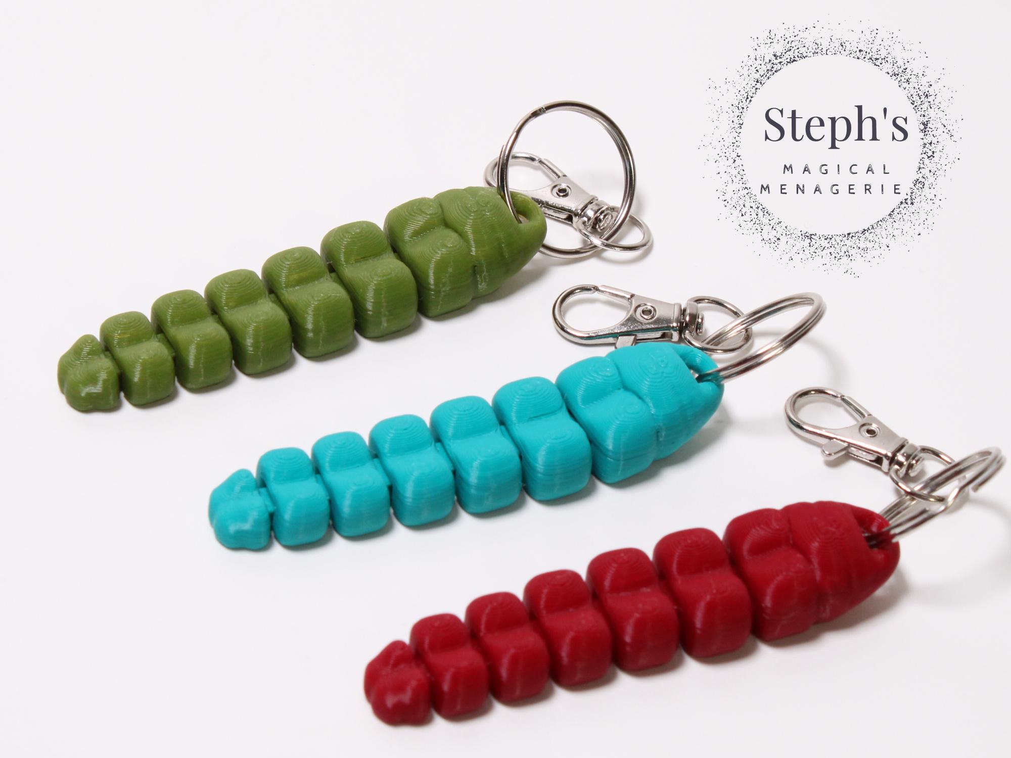 Rattlesnake Tail Keychain | Rattler Bag Accessory | Hand-painted | Made ...