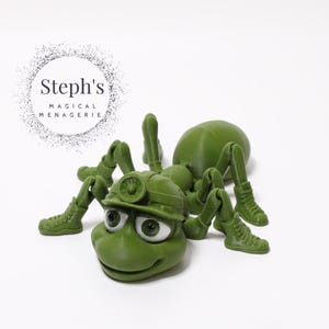Coal Miner Ant | Fantasy Insect | Hand-Painted | Made-to-Order | Articulated Fidget Toy | Authorized Flexi Factory Vendor