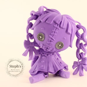 3D Printed Articulated Doll | Creepy Doll | Hand-Painted | Made-To-Order | Twisty Prints | Articulated Fidget Toy