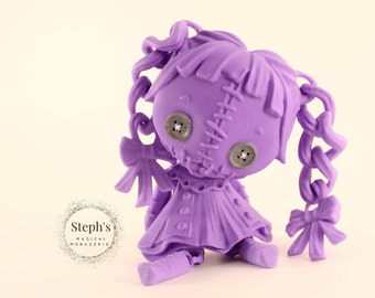 3D Printed Articulated Doll | Creepy Doll | Hand-Painted | Made-To-Order | Twisty Prints | Articulated Fidget Toy