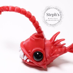Angler Fish | Deep-Sea Fish Figurine | Hand-Painted | Made-To-Order | Articulated Fidget Model | Authorized Twisty Prints Vendor image 6