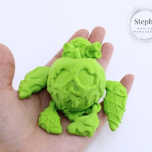 3D Printed Turtle | Poison Appleurtle | Poison Apple Turtle | Hand-Painted | Made-To-Order |  Articulated Fidget Toy | CinderWing3D