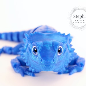 3D Printed Bearded Dragon Toy | Bearded Dragon | Beardie | Hand-Painted |Made-To-Order | MatMireMakes | Articulated Fidget Toy