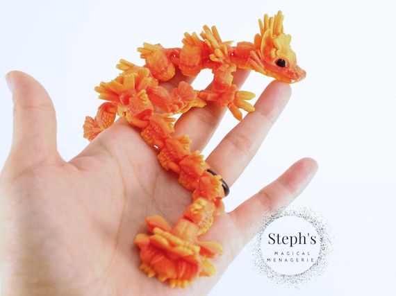Baby Sushi Dragon | Hand-Painted | Made-To-Order | Articulated Fidget Toy | Authorized CinderWing3D Vendor